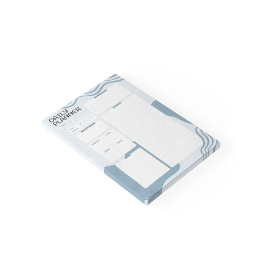Wavy Blue Daily Planner A4
