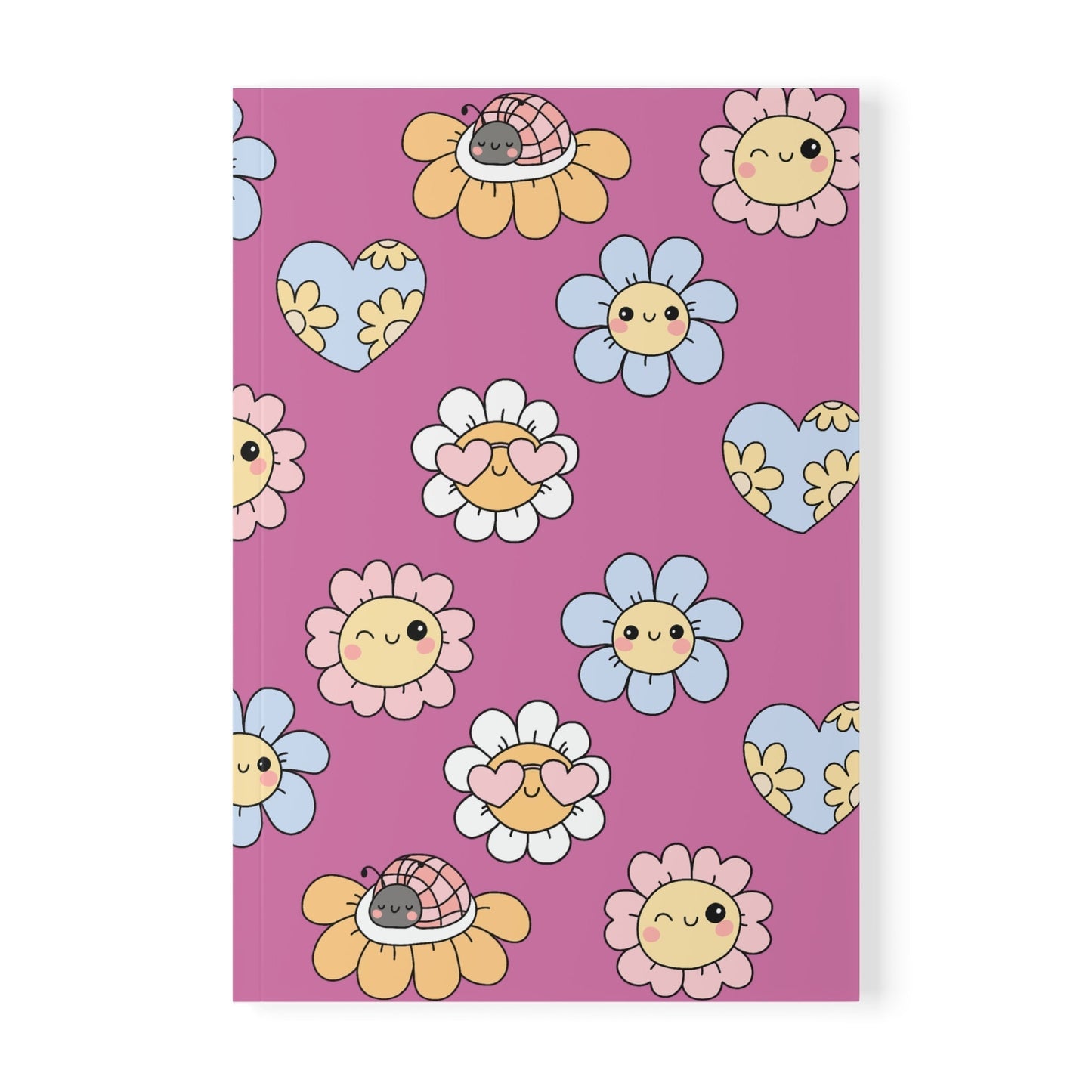Flower Power Notebook A6 - Puff Berry