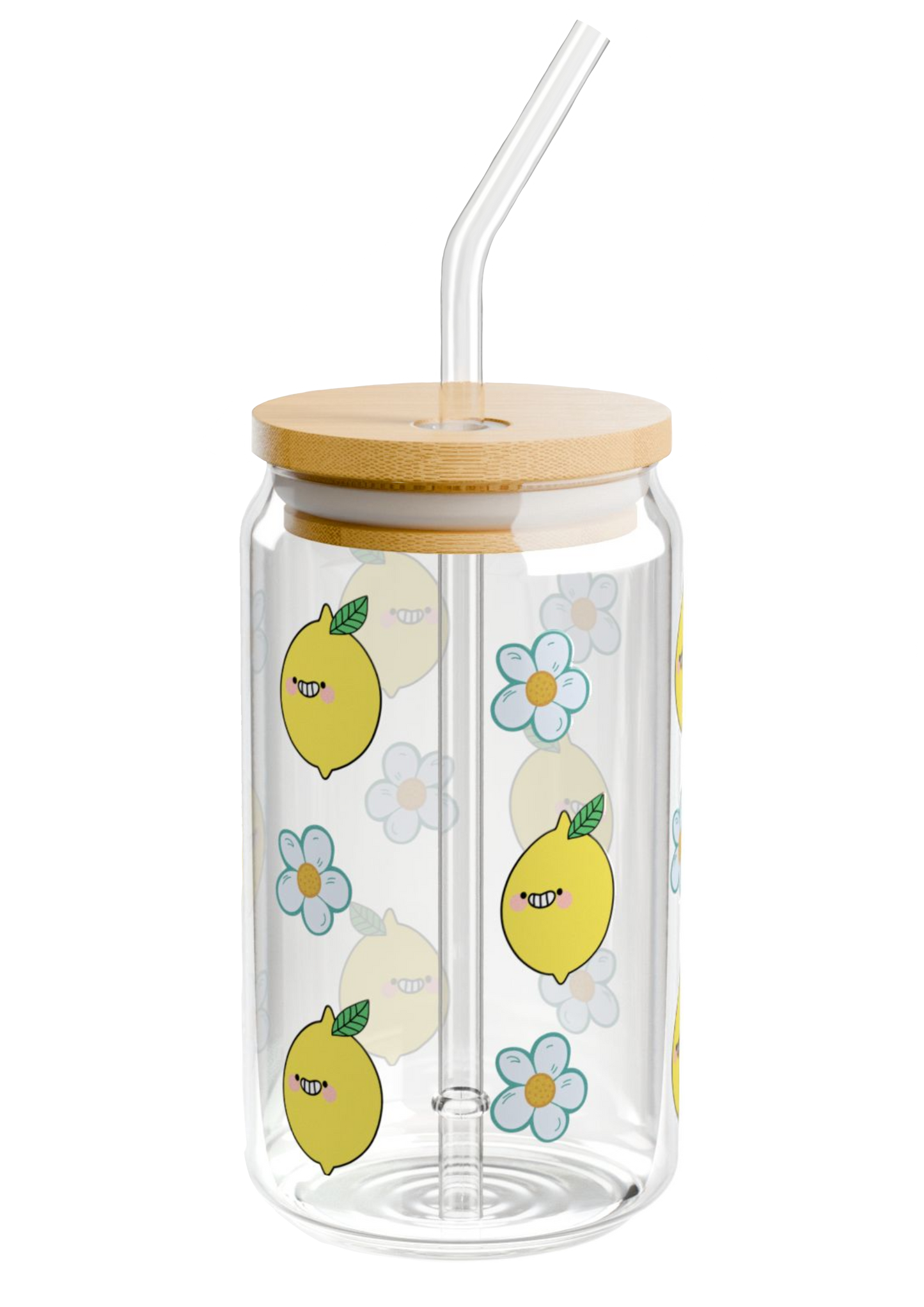 Lemon Glass Mug with Lid