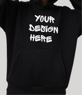 Custom Hoodie Black - Puff Berry