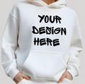 Custom Hoodie White - Puff Berry