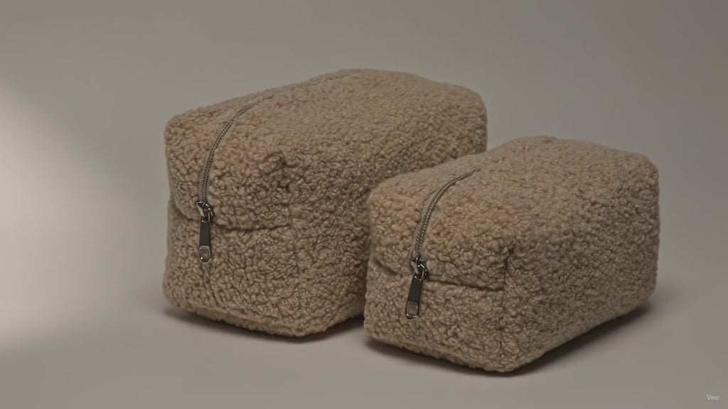 Brown Teddy Make Up Bag Set