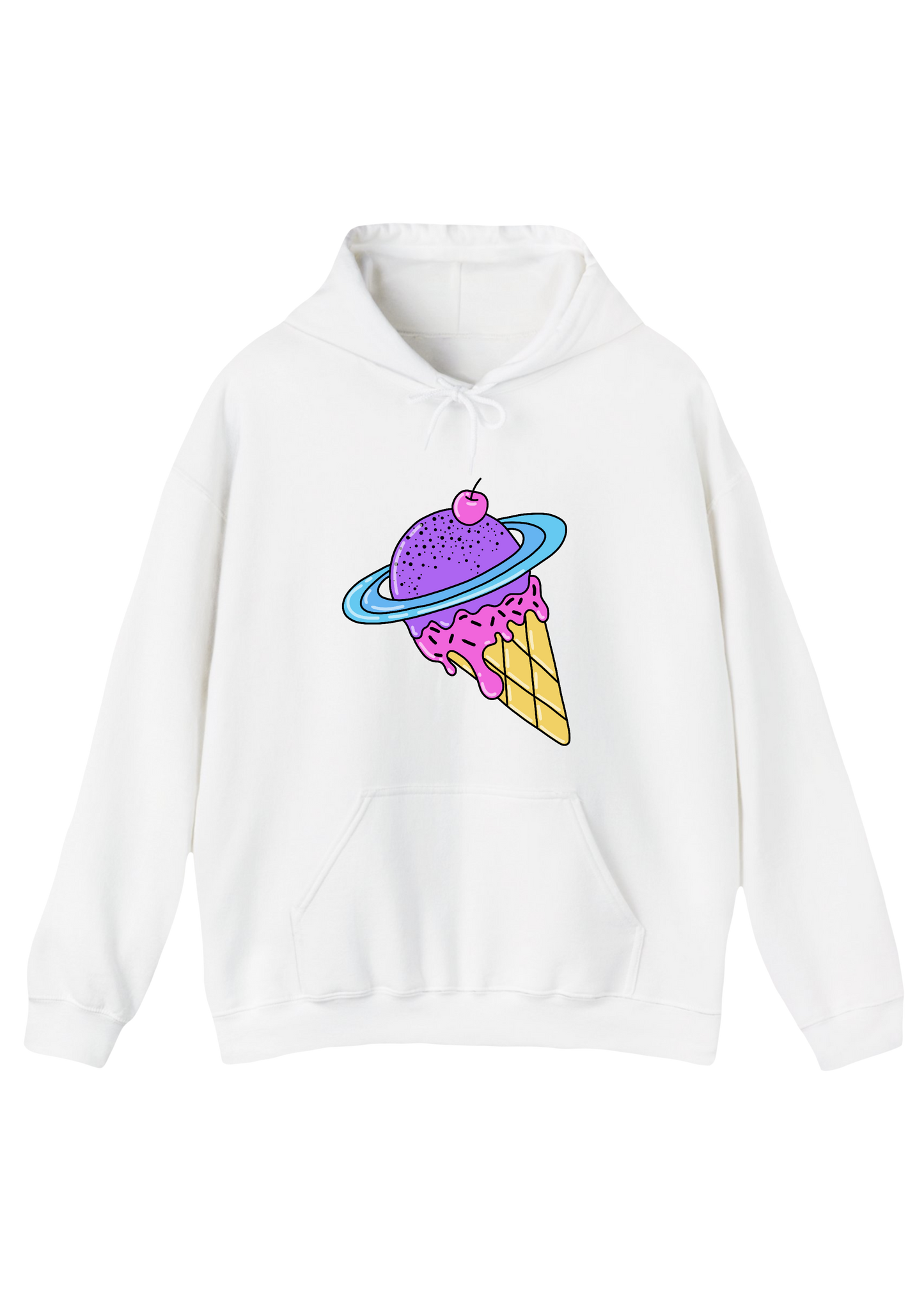 Cosmic Ice Cream White Hoodie