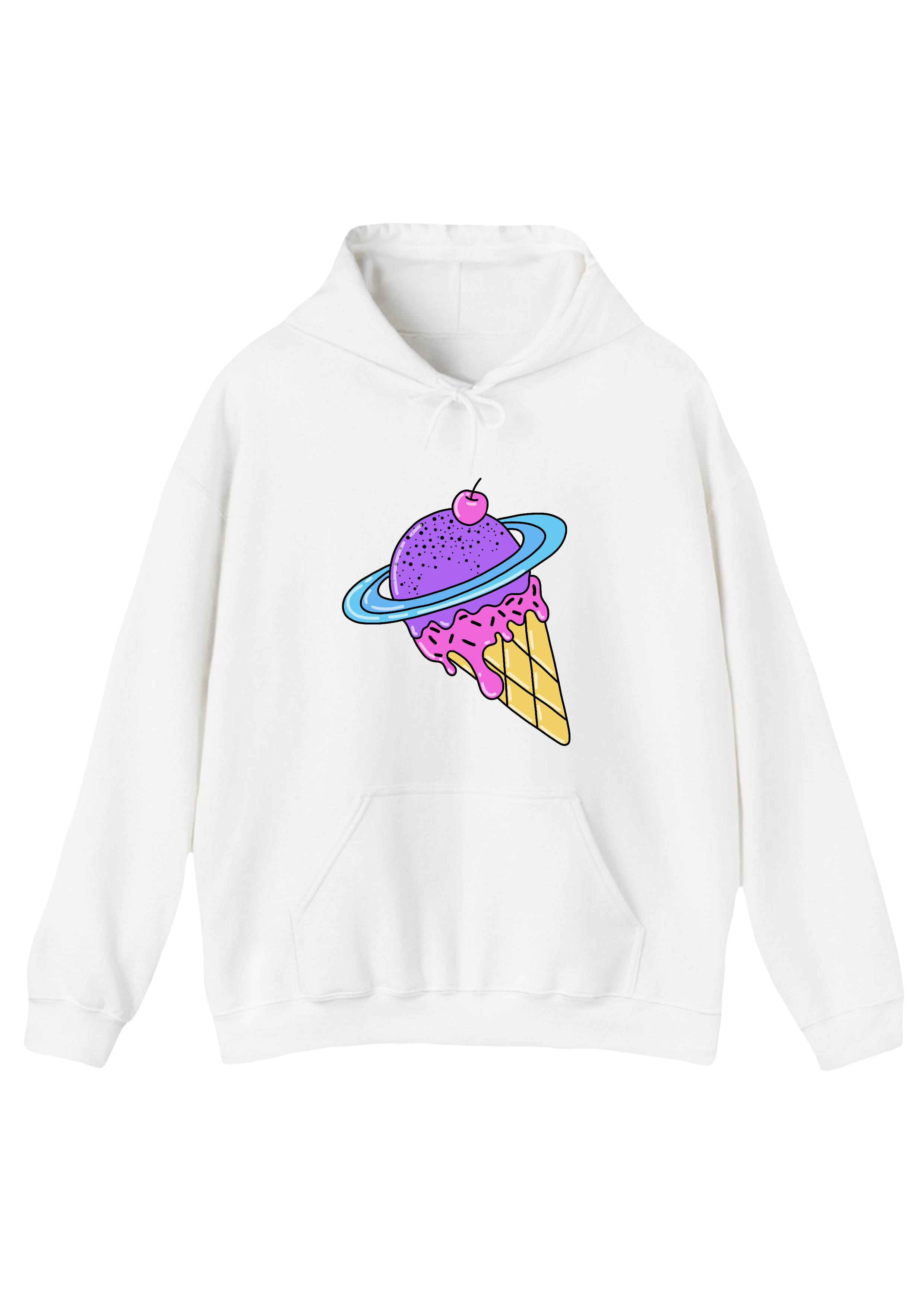 Cosmic Ice Cream White Hoodie