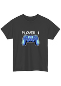 Player 1 Charcoal Tee - Puff Berry