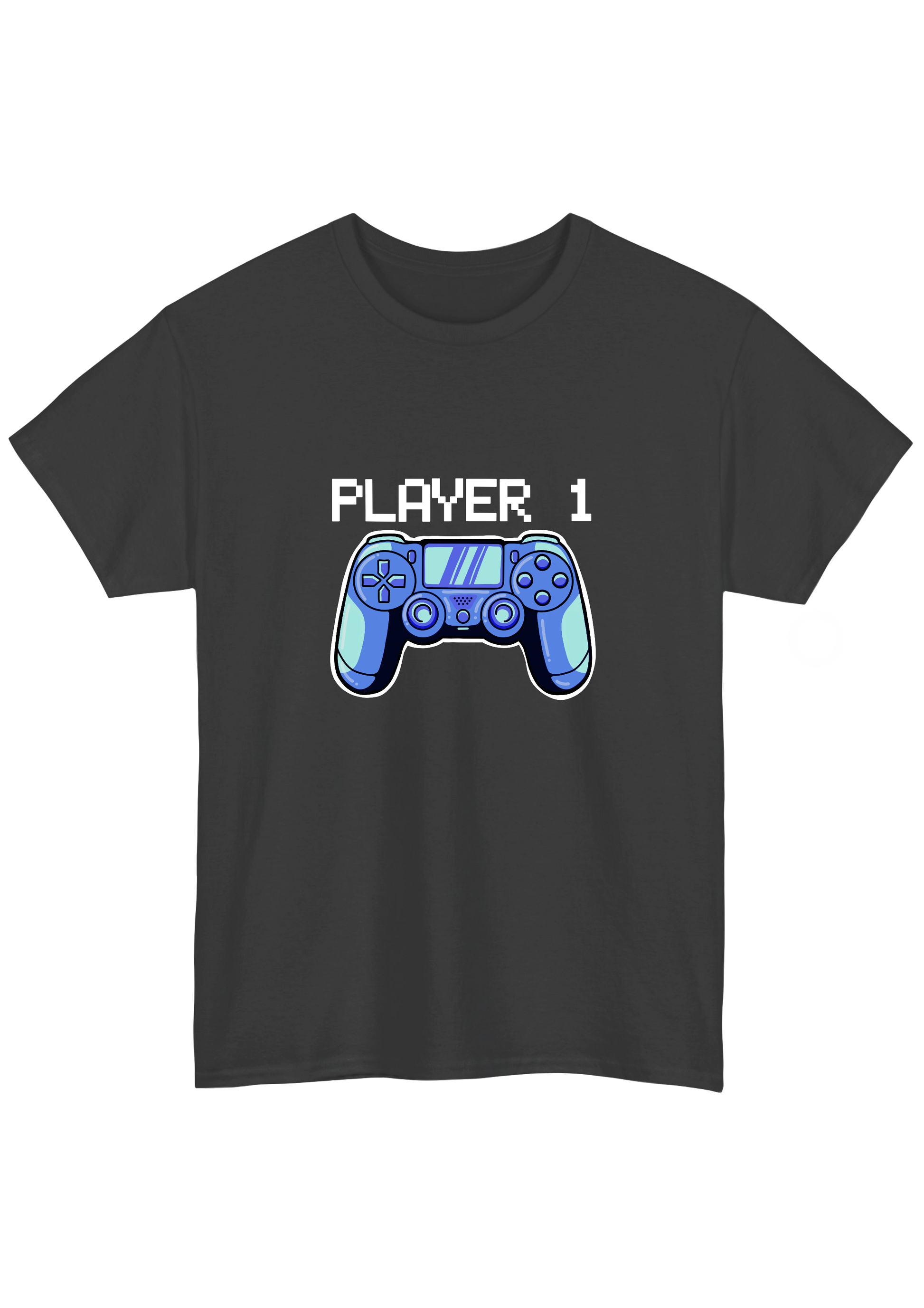 Player 1 Charcoal Tee - Puff Berry