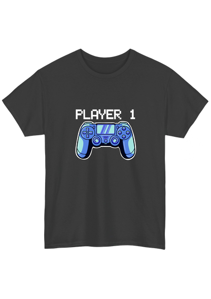 Player 1 Charcoal Tee - Puff Berry