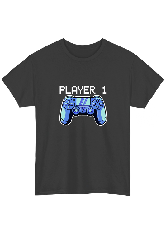 Player 1 Charcoal Tee - Puff Berry