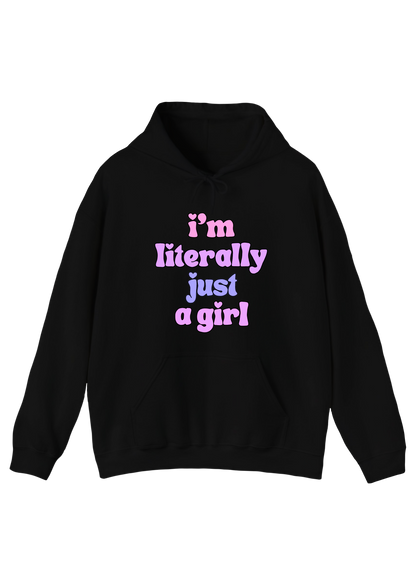Just A Girl Black Hoodie