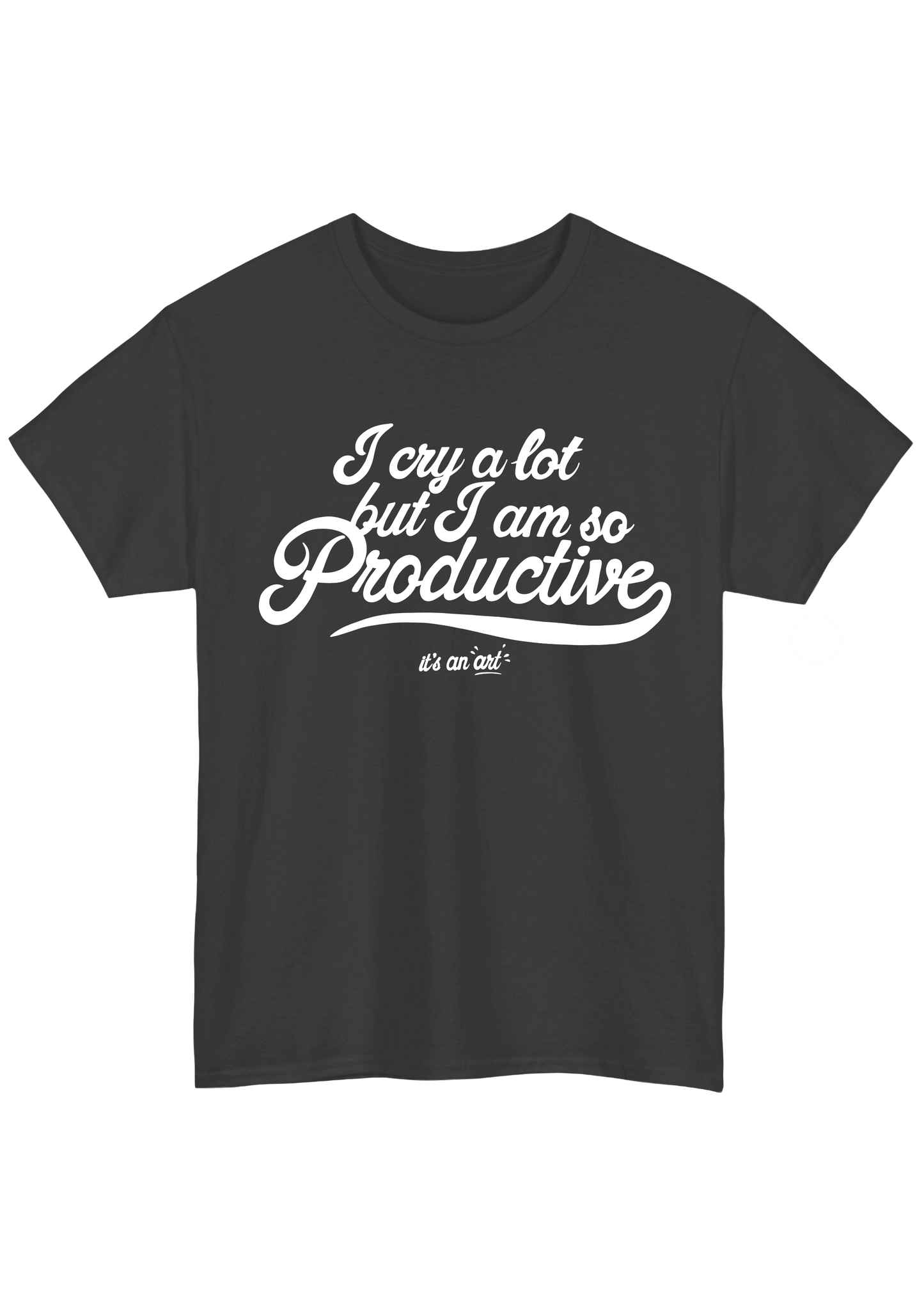Cry Baby Charcoal Tee - Puff Berry