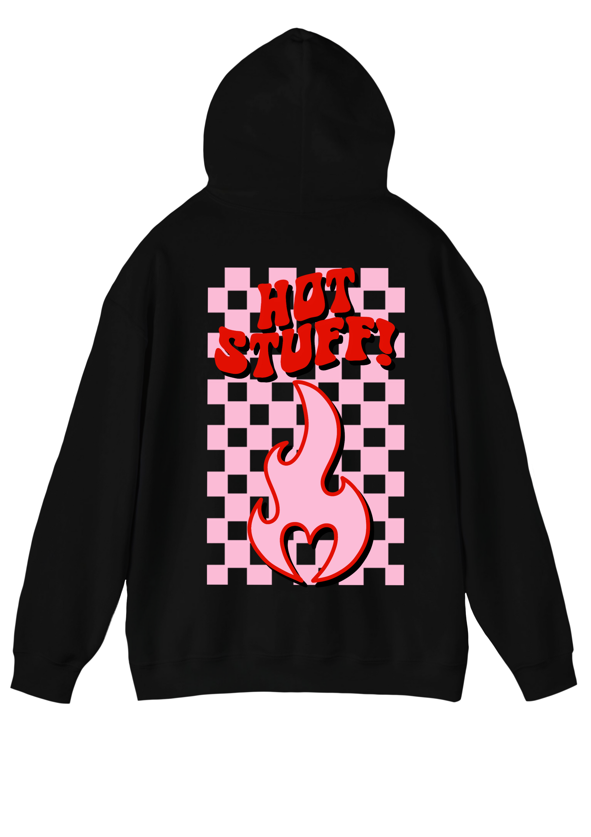 Hot Stuff Black Hoodie - Puff Berry