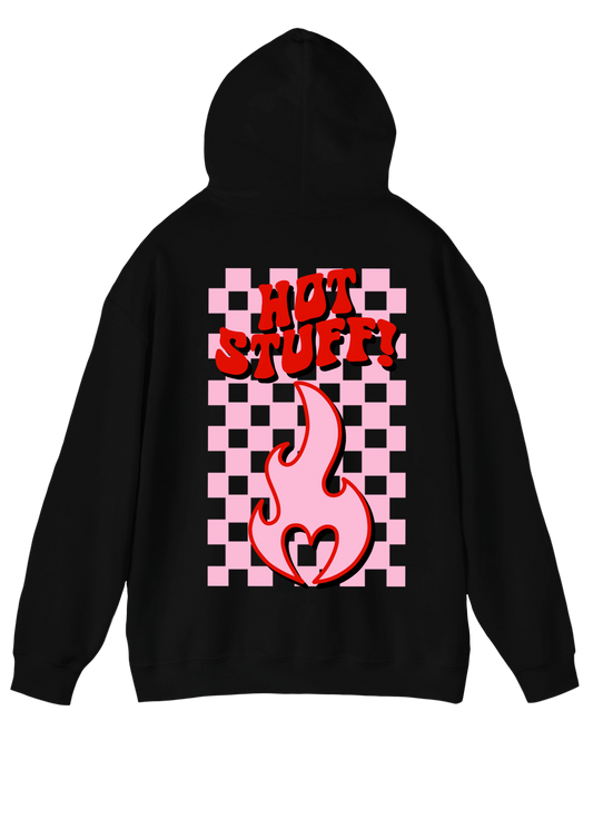 Hot Stuff Black Hoodie - Puff Berry