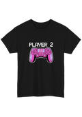 Player 2 Black Tee - Puff Berry