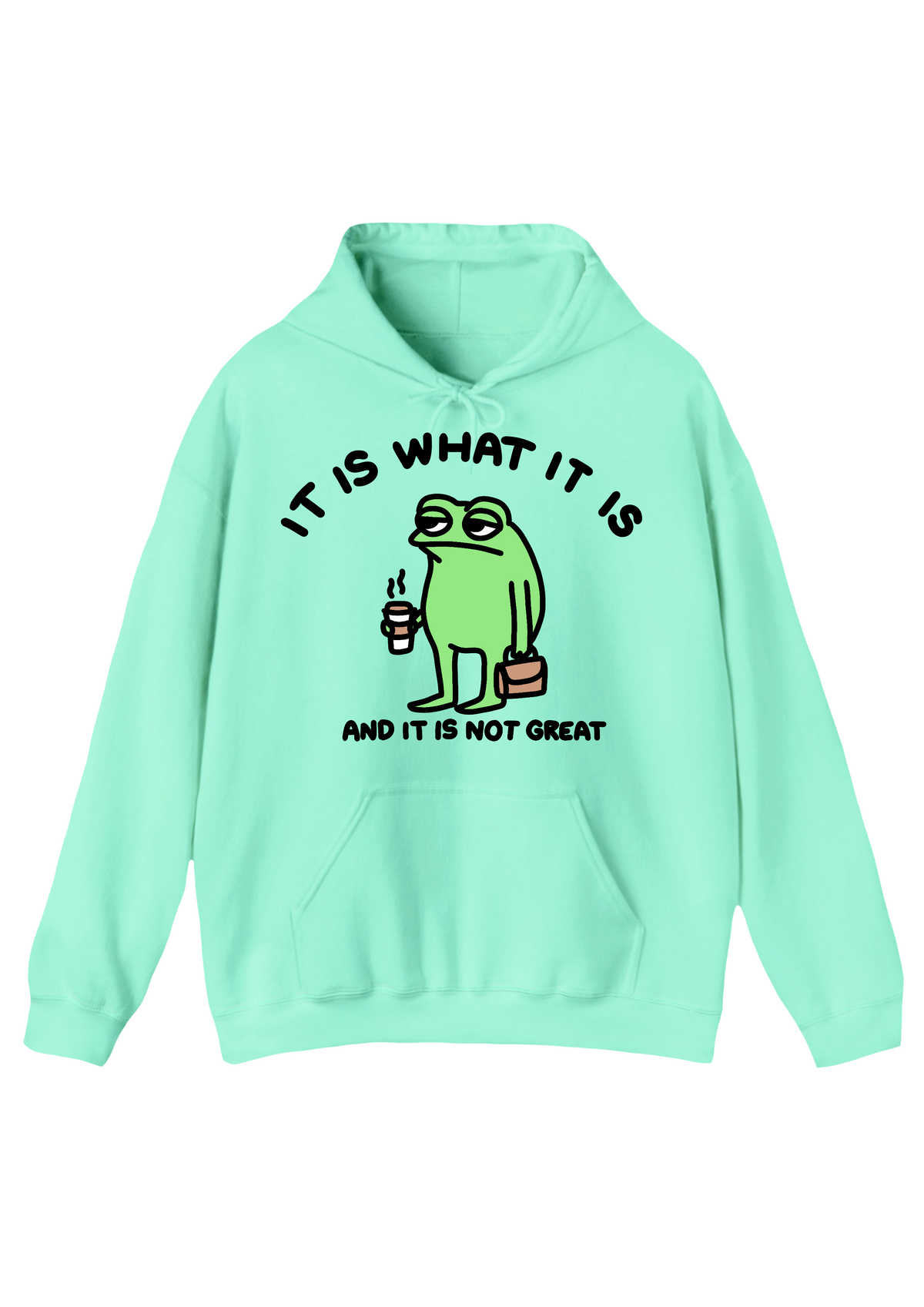 Grumpy Frog Aqua Hoodie