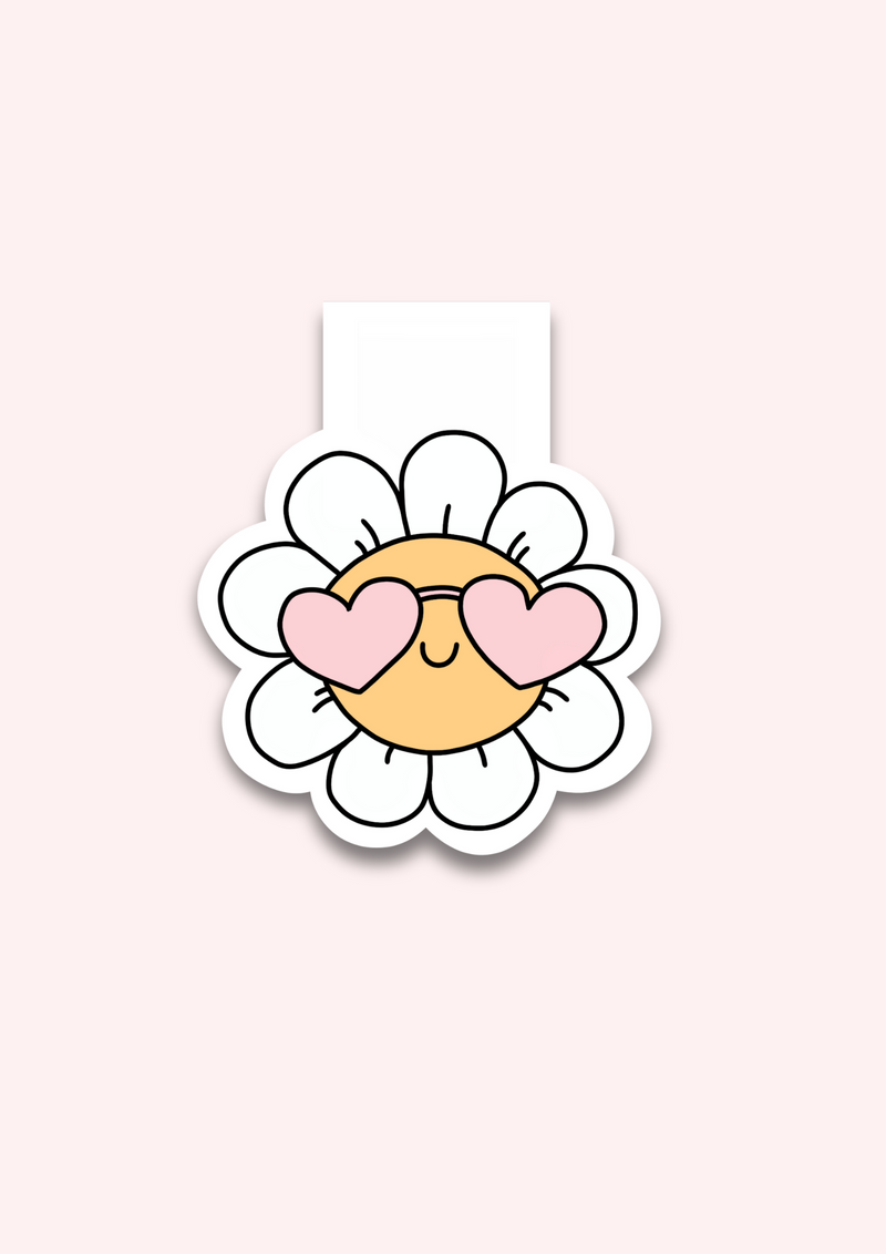 Flower Power Magnetic Bookmark - Puff Berry