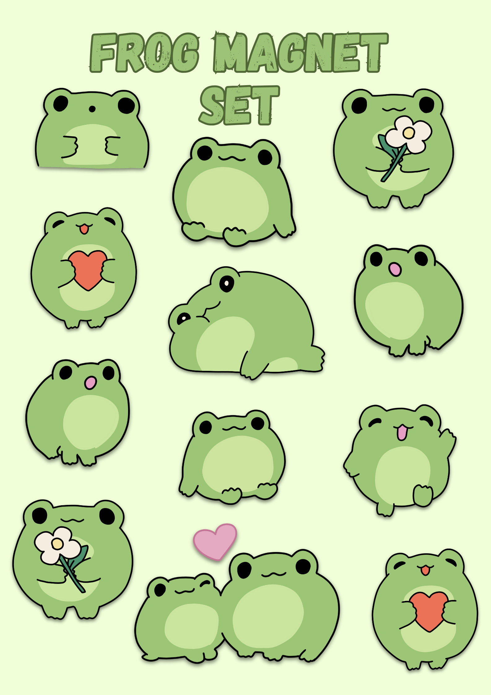 Frog Magnet Set