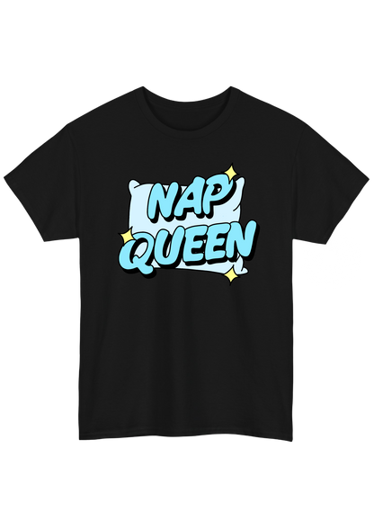 Nap Queen Black Tee - Puff Berry