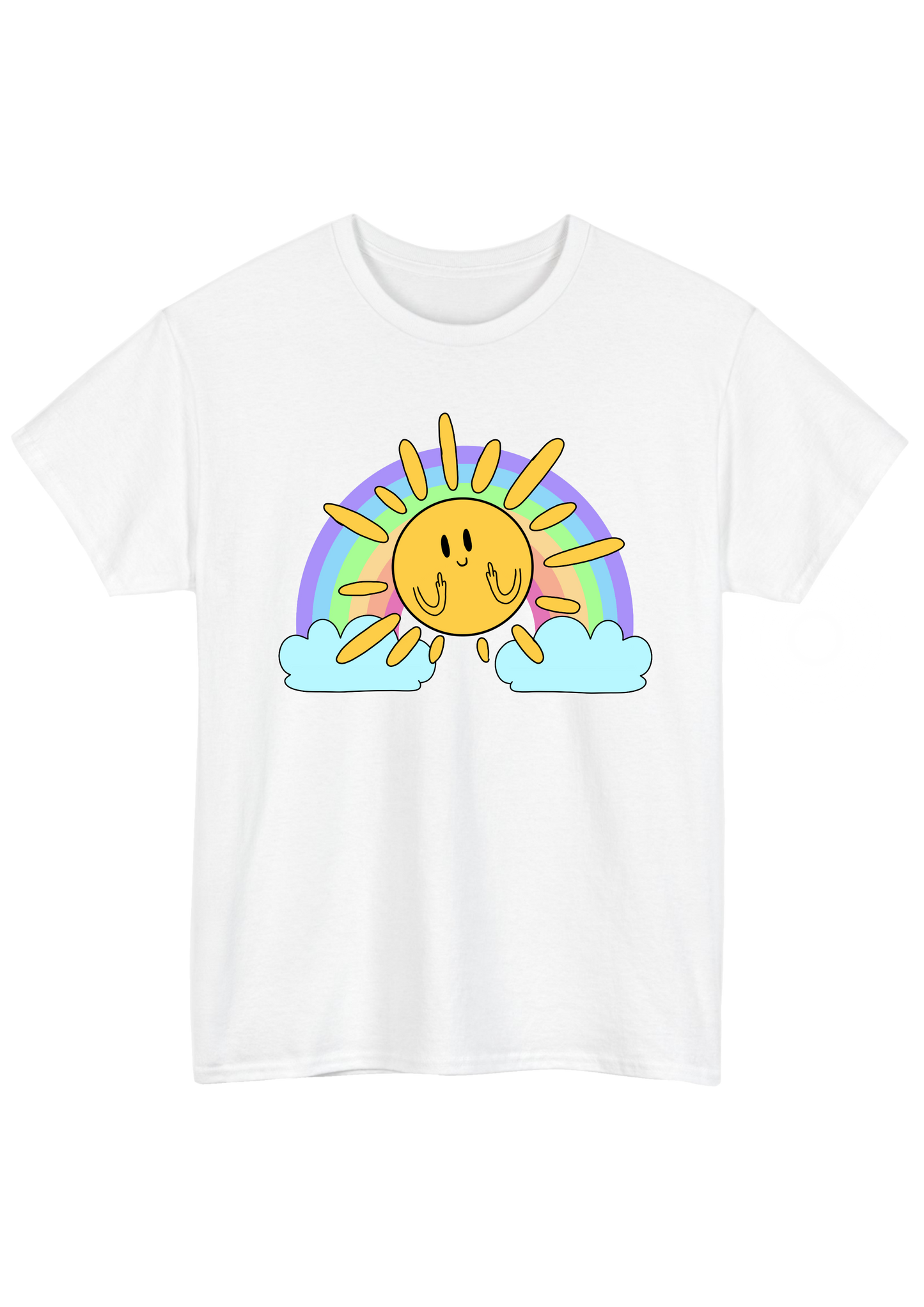 Sunshine White Tee - Puff Berry