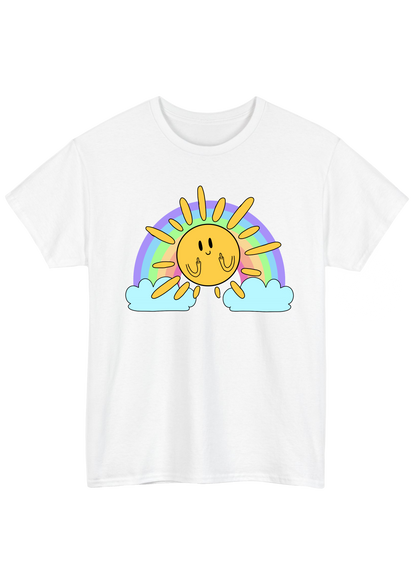 Sunshine White Tee - Puff Berry