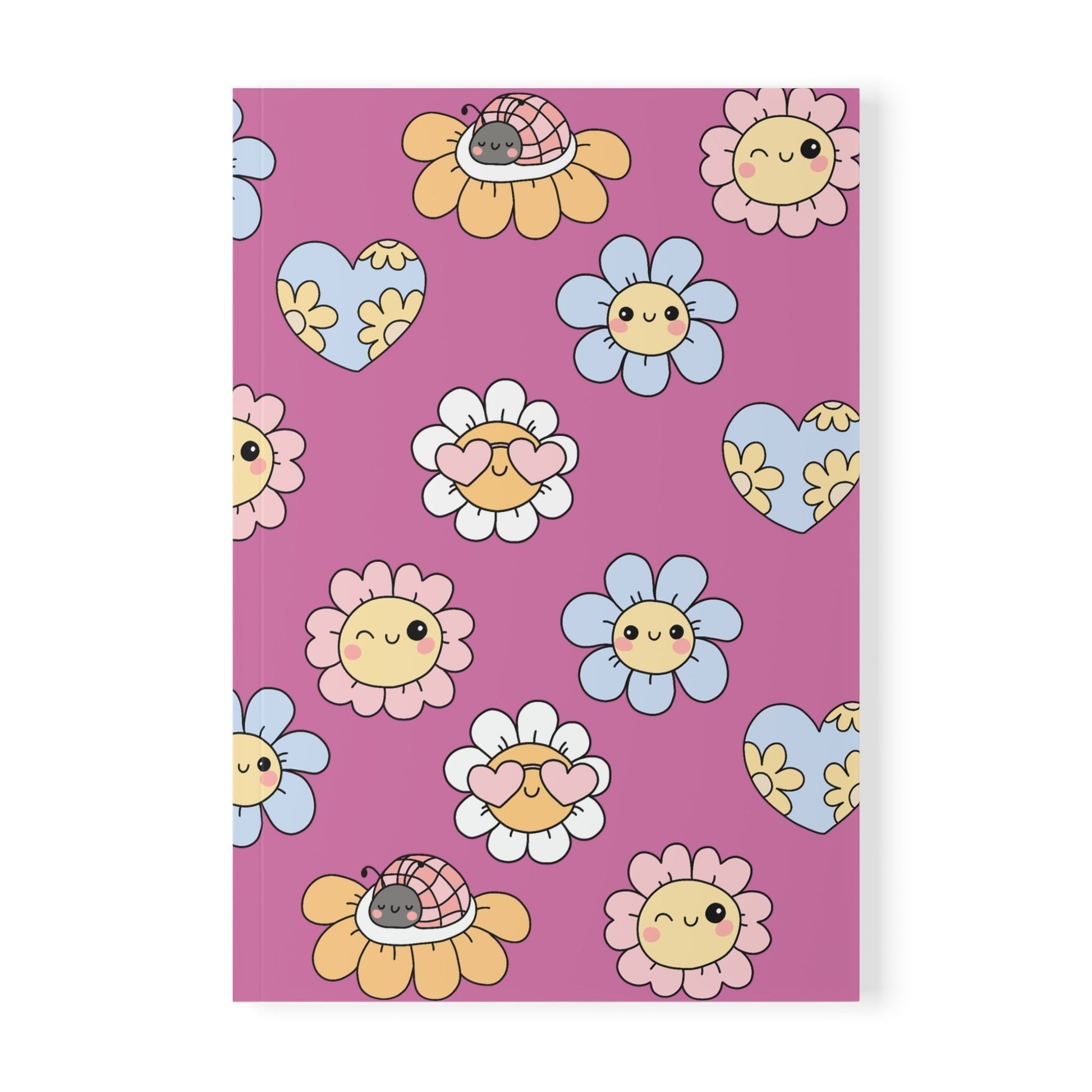 Flower Power Notebook A6 - Puff Berry