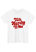 Talk Nerdy White Tee - Puff Berry