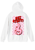 Hot Stuff White Hoodie - Puff Berry