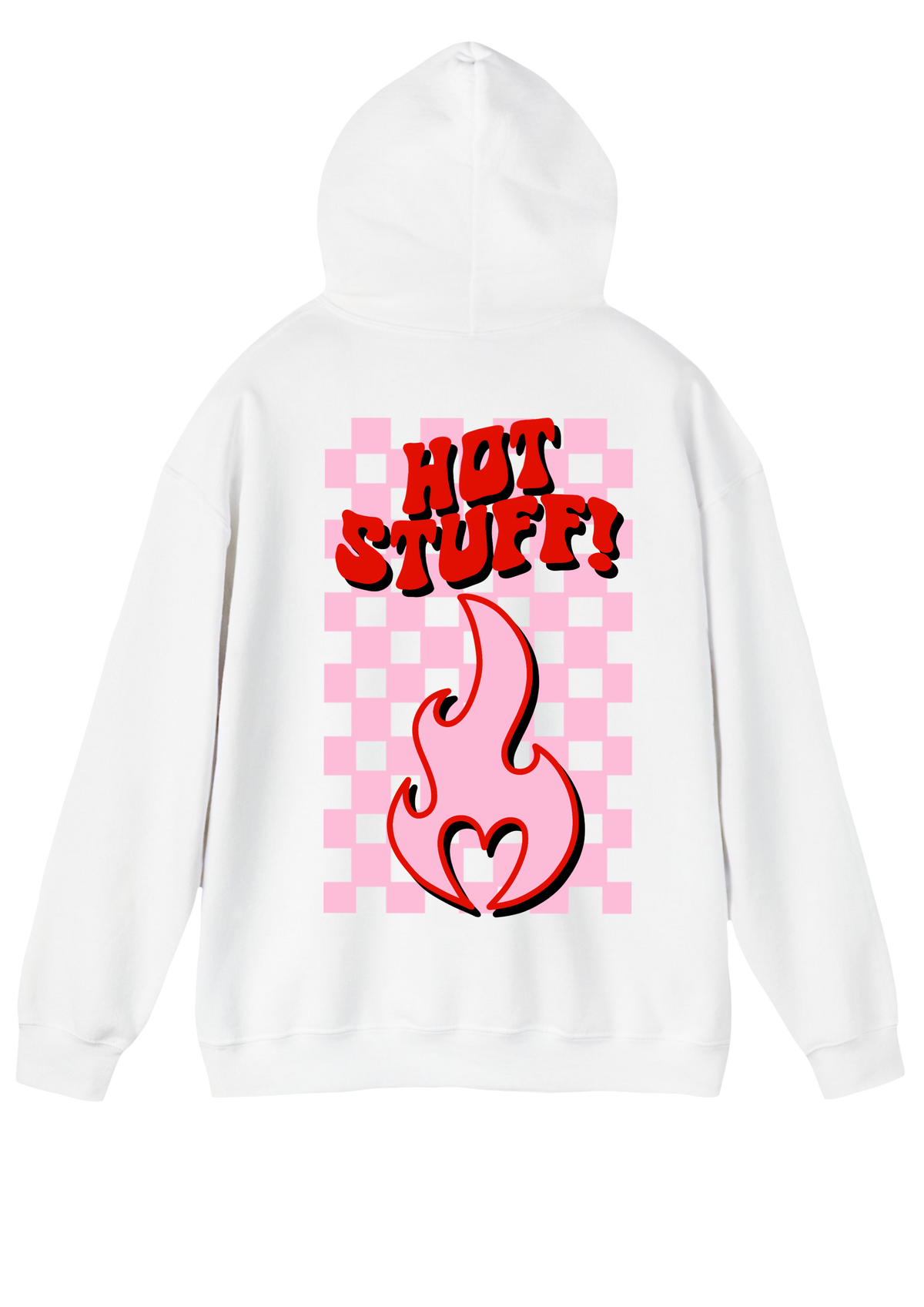Hot Stuff White Hoodie - Puff Berry