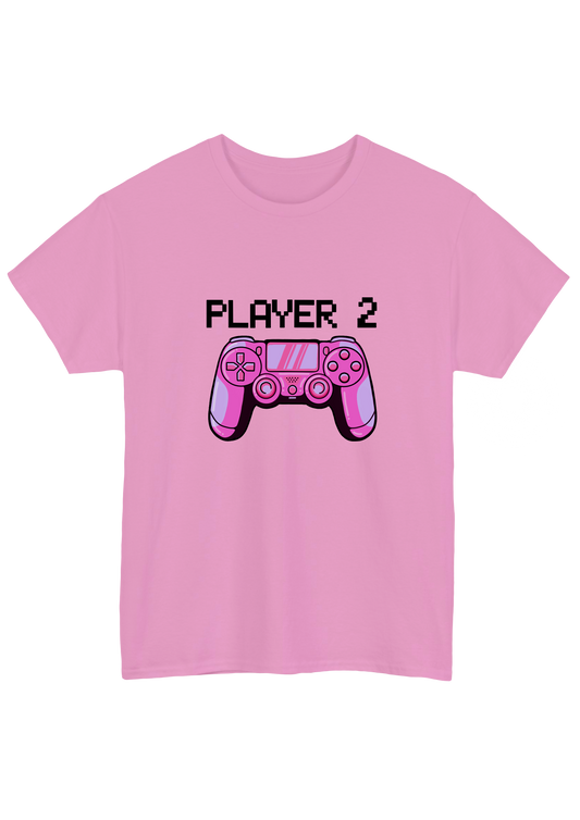 Player 2 Pink Tee - Puff Berry