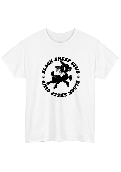 Black Sheep White Tee - Puff Berry