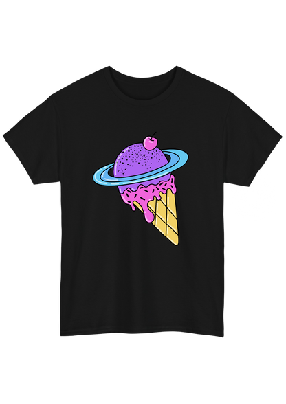 Cosmic Ice Cream Black Tee - Puff Berry