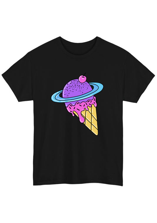 Cosmic Ice Cream Black Tee - Puff Berry