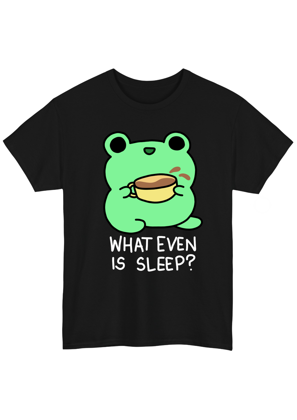 Caffeinated Frog Black Tee