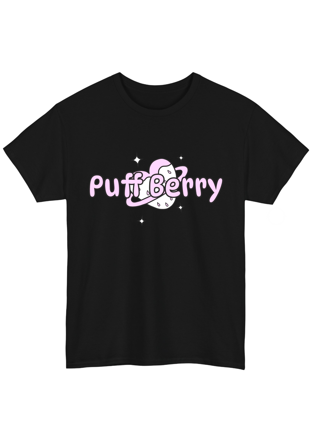 Puff Berry Pastel Black Tee