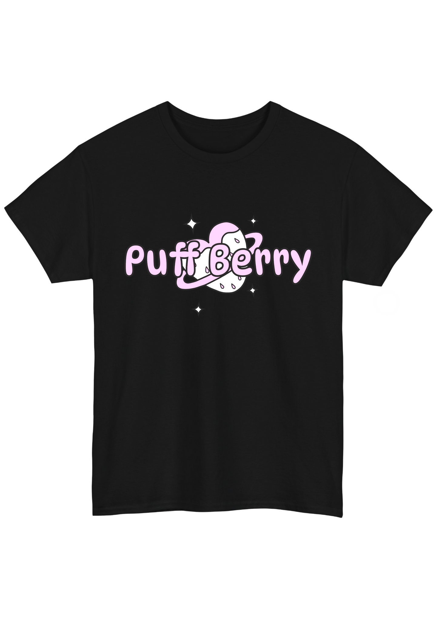 Puff Berry Pastel Black Tee - Puff Berry