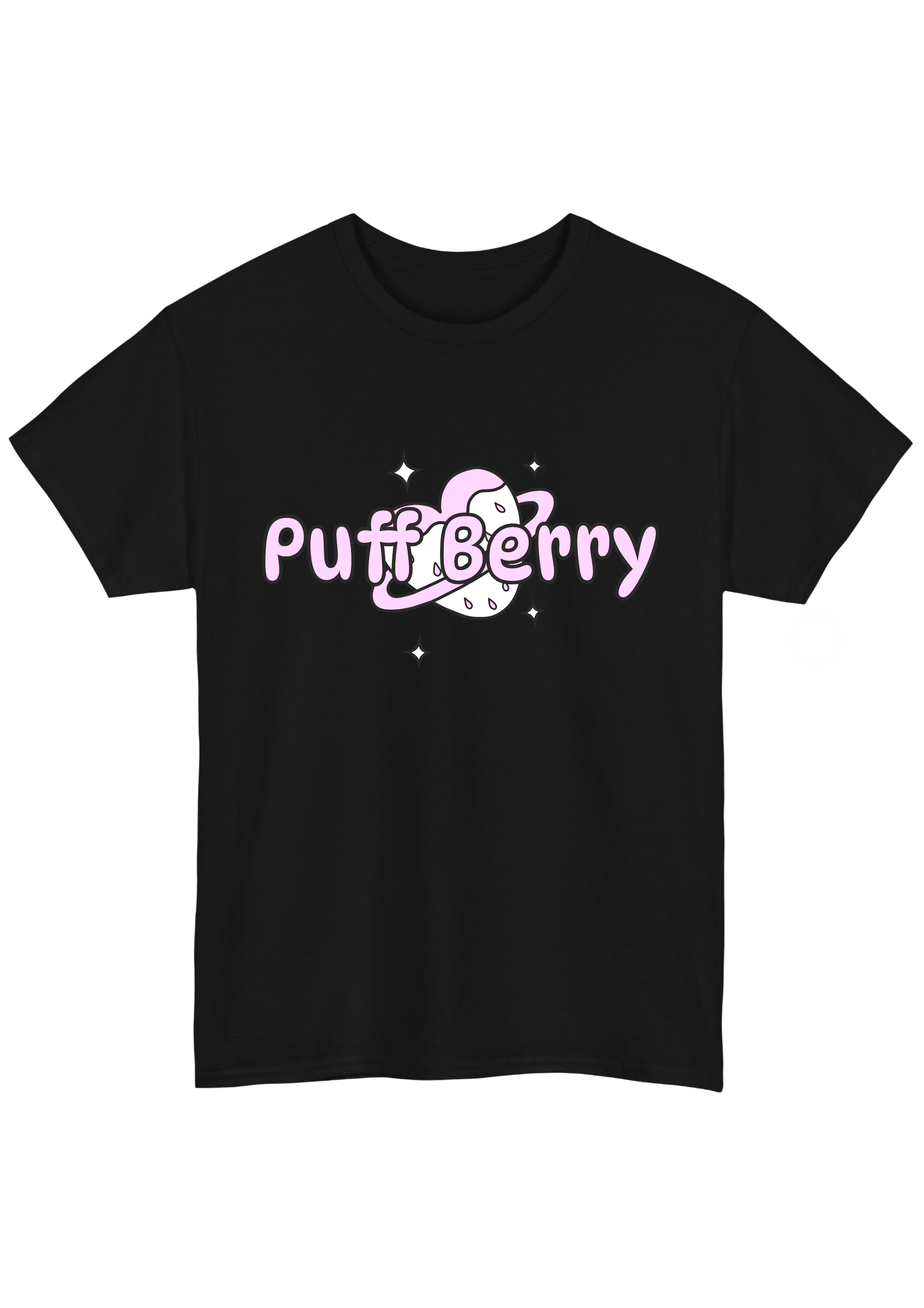 Puff Berry Pastel Black Tee - Puff Berry