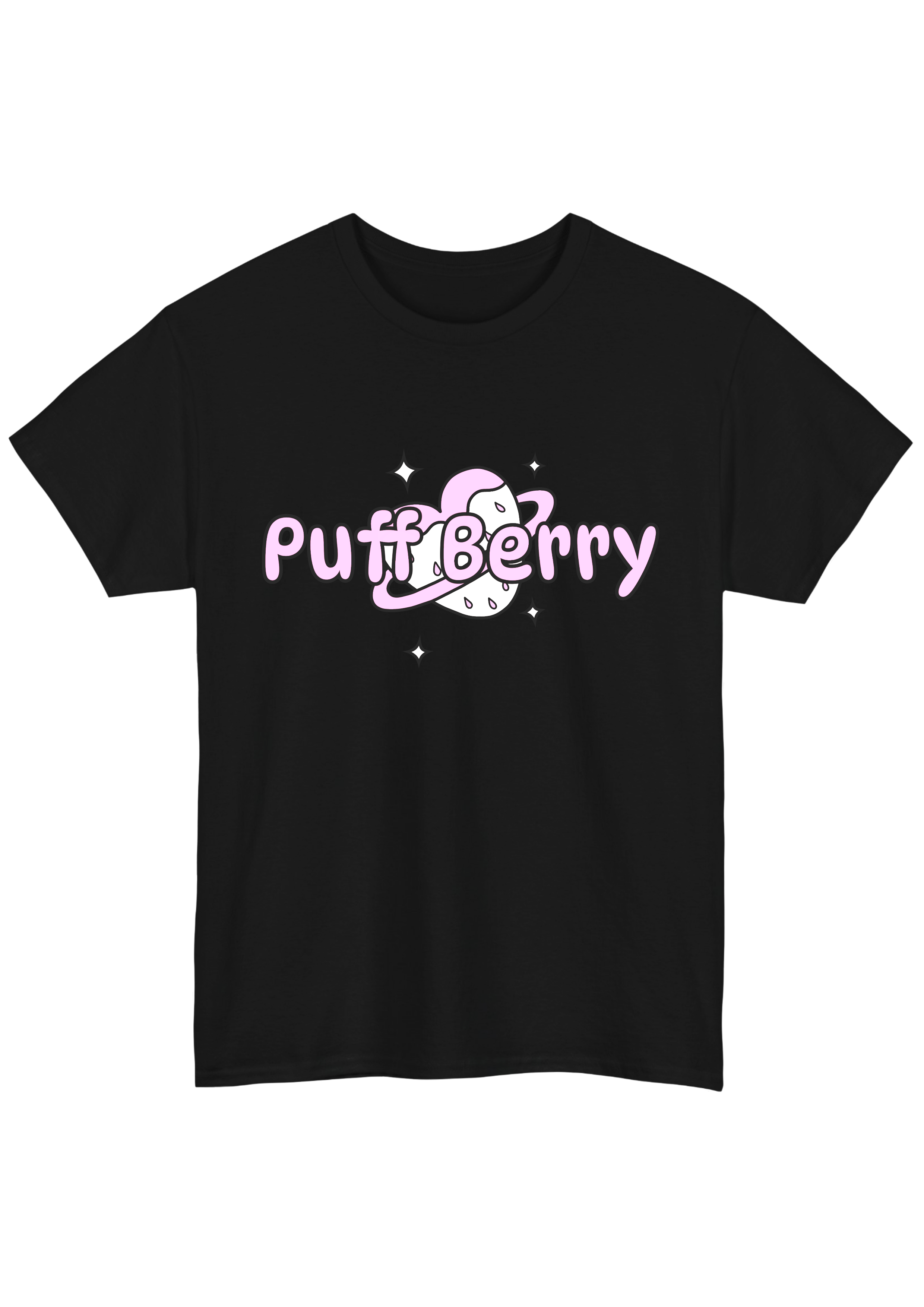 Puff Berry Pastel Black Tee