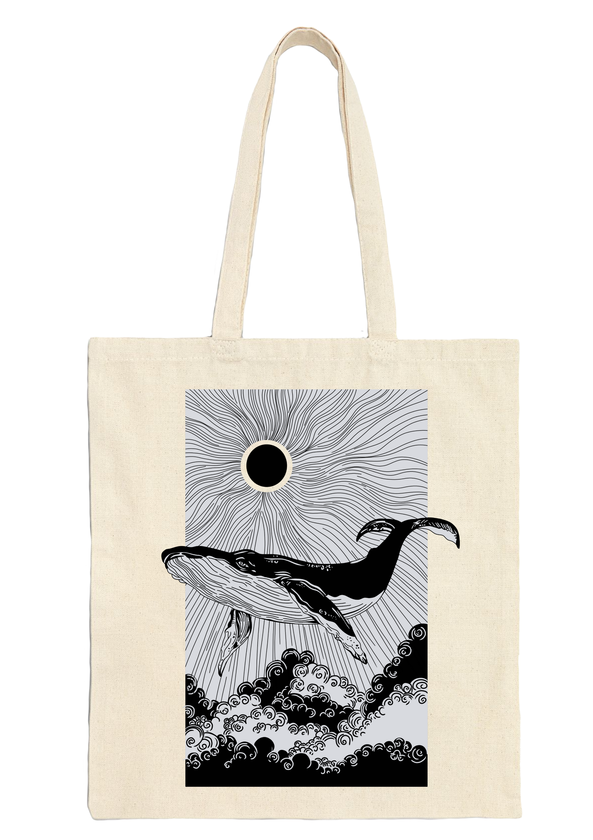 Whale Tote Bag - Puff Berry