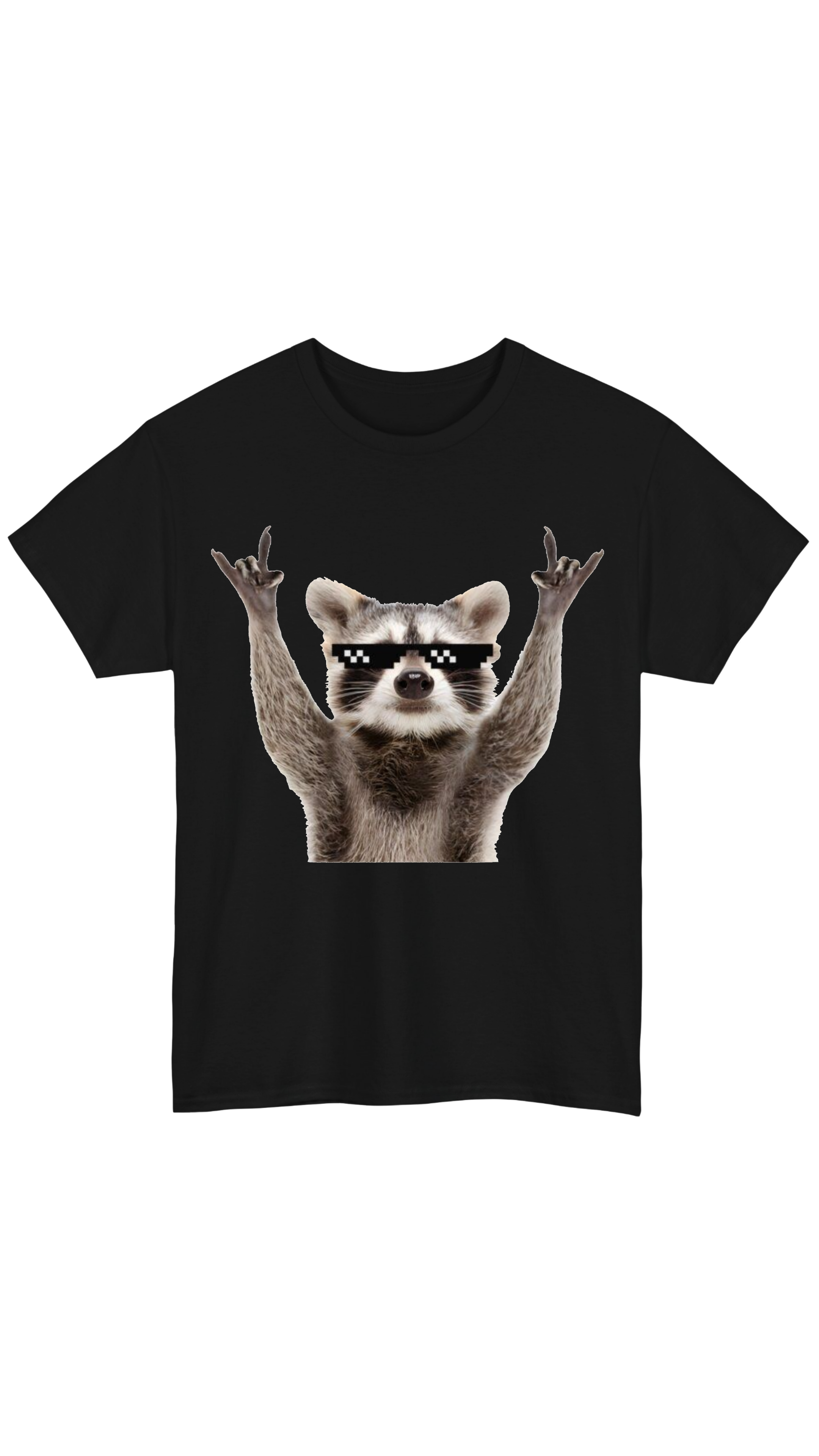 Rock-coon Black Tee