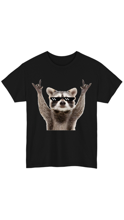 Rock-coon Black Tee