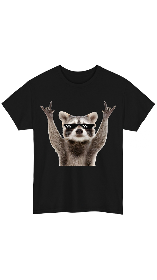 Rock-coon Black Tee