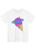 Cosmic Ice Cream White Tee - Puff Berry