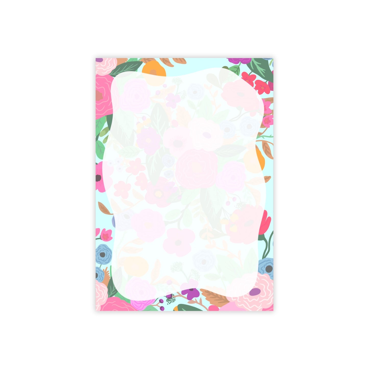 Floral Notepad A5 - Puff Berry