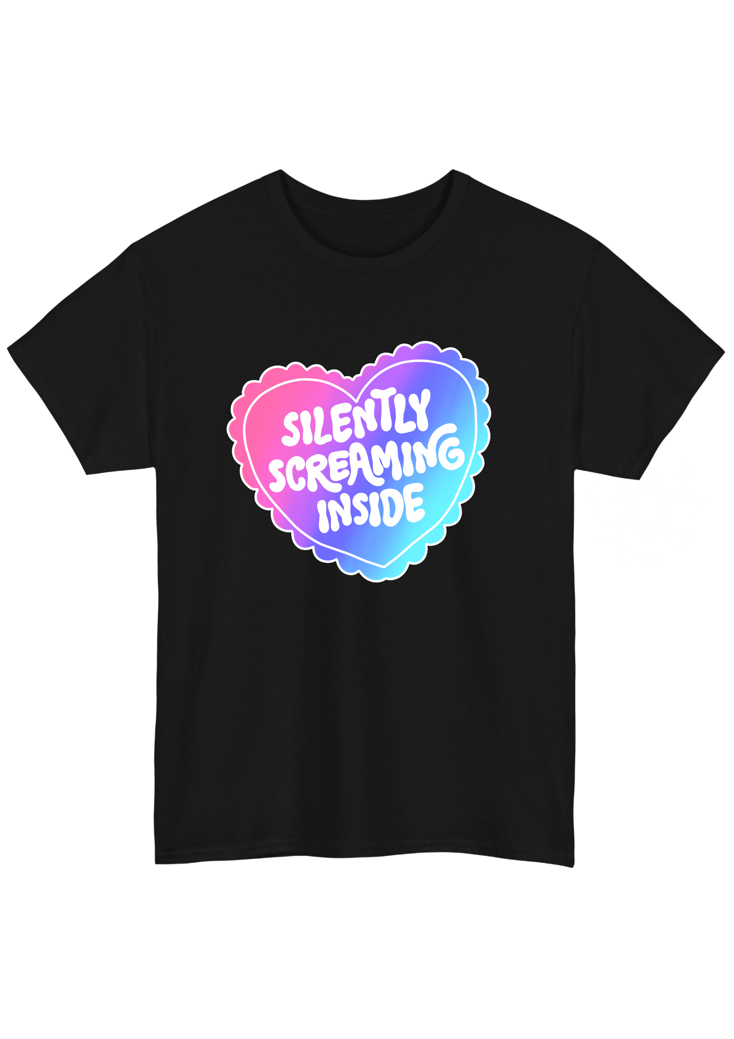 Silently Screaming Inside Black Tee