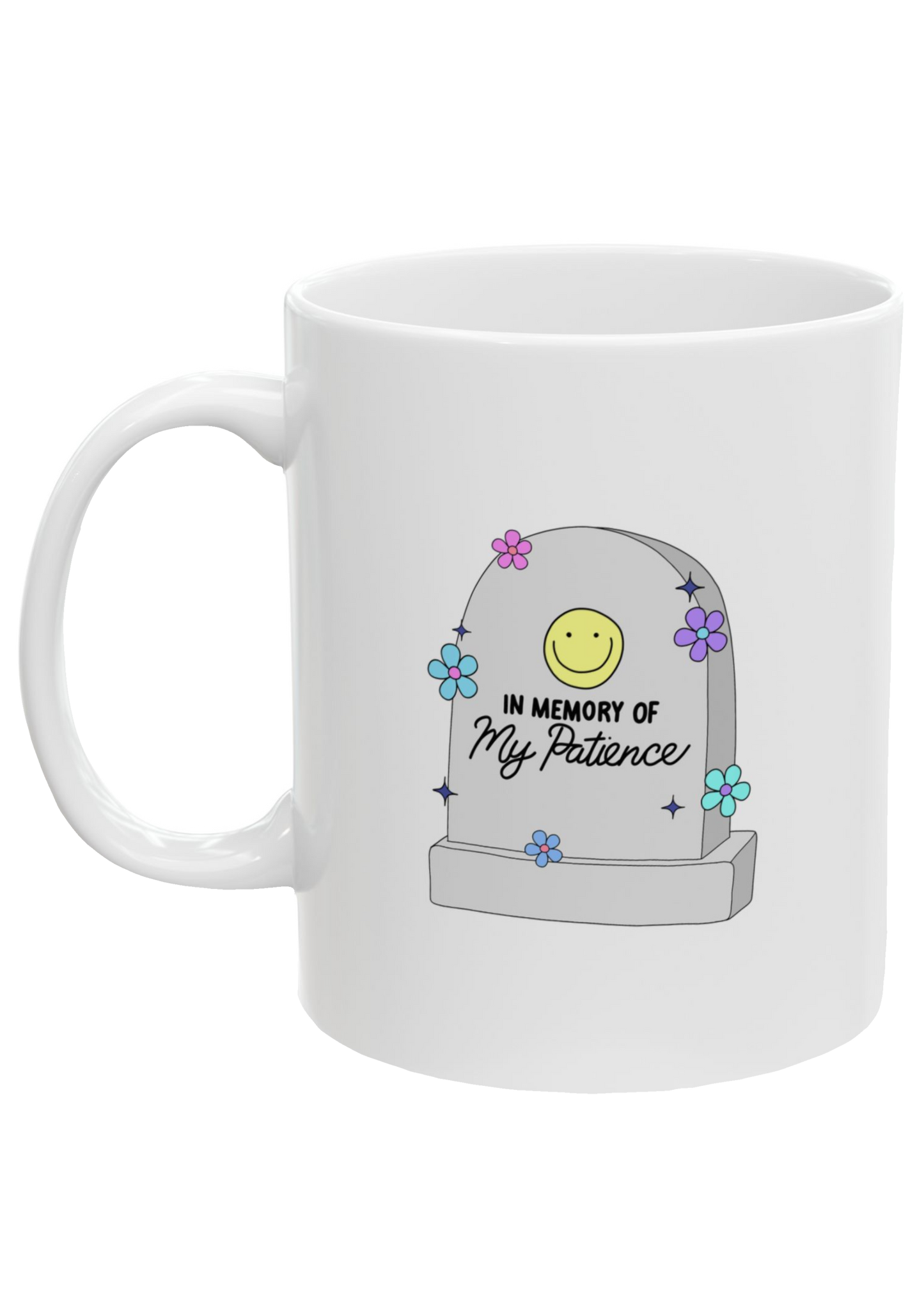 Patience White Mug - Puff Berry
