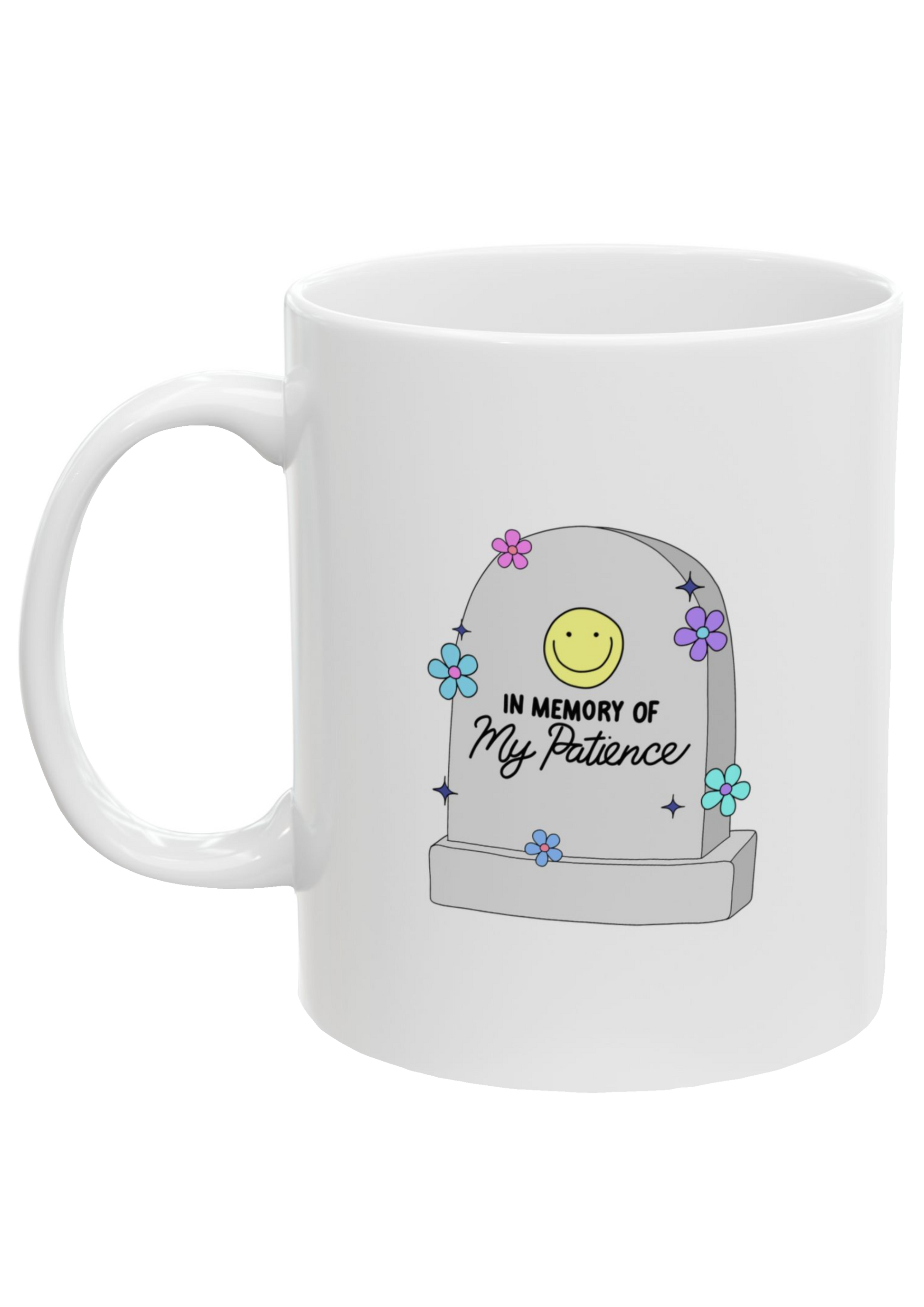 Patience White Mug - Puff Berry