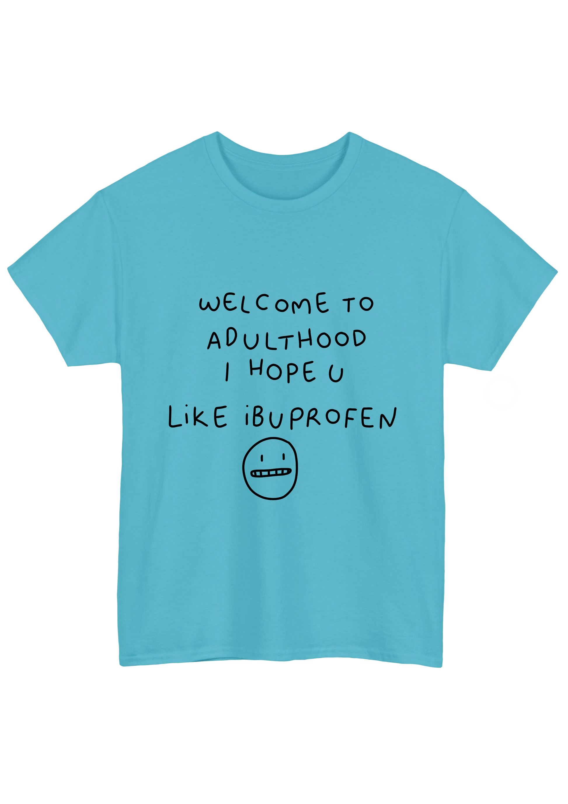 Ibuprofen Turquoise Tee - Puff Berry
