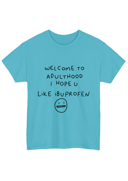 Ibuprofen Turquoise Tee - Puff Berry