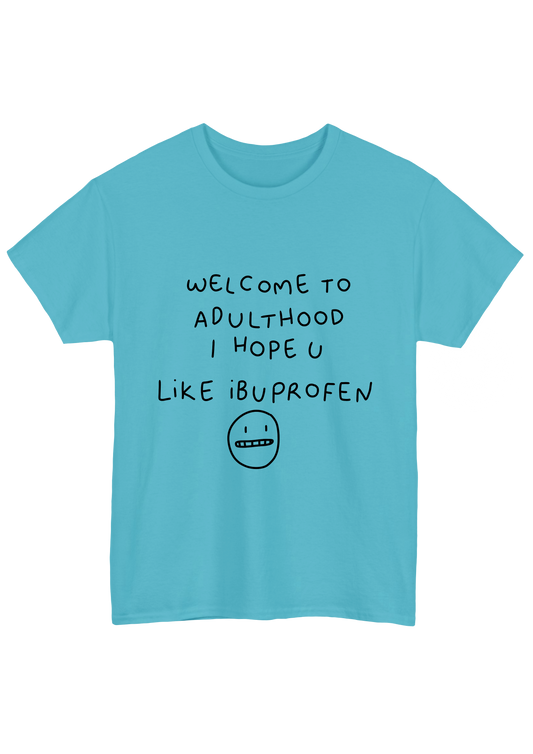 Ibuprofen Turquoise Tee - Puff Berry
