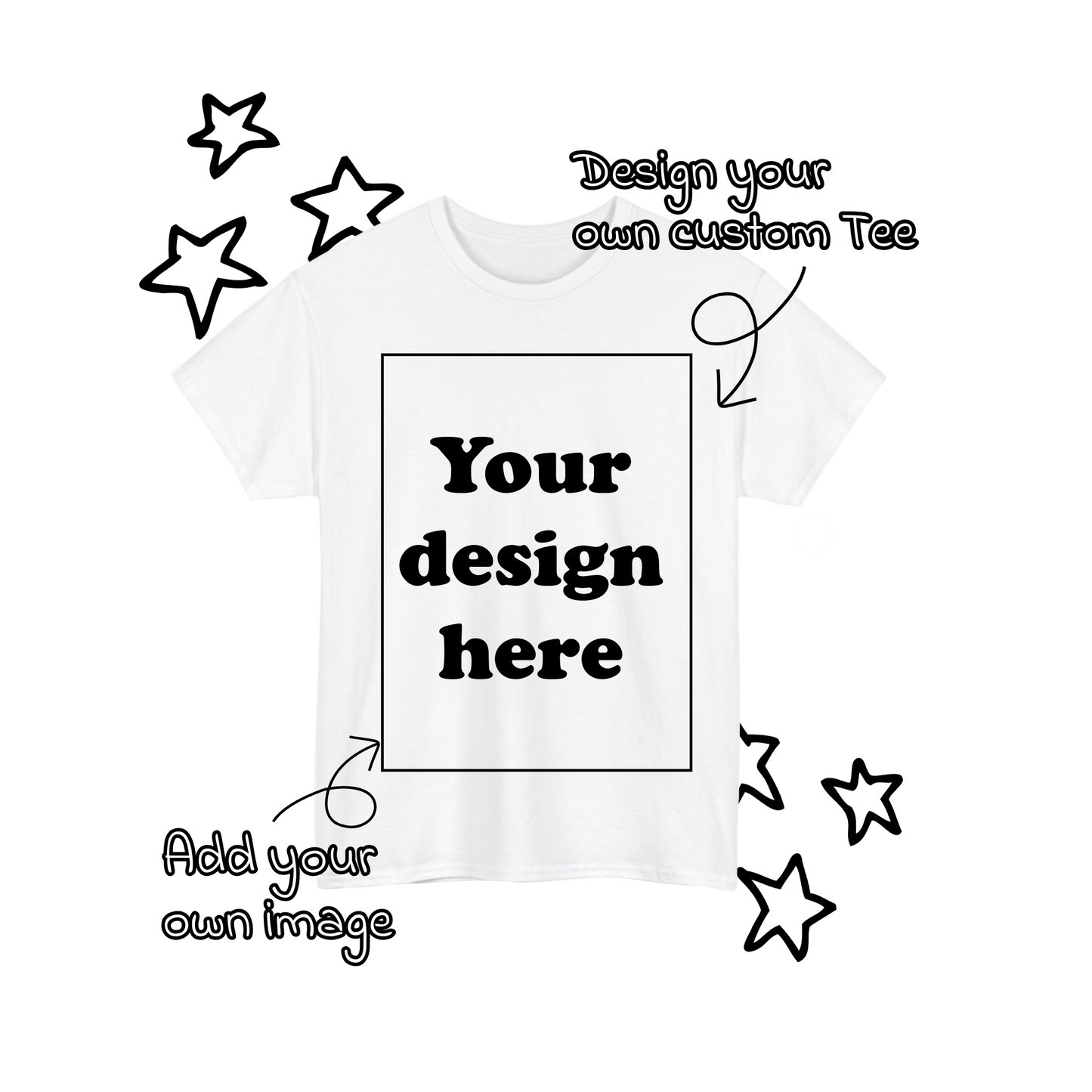 Custom White Tee - Puff Berry