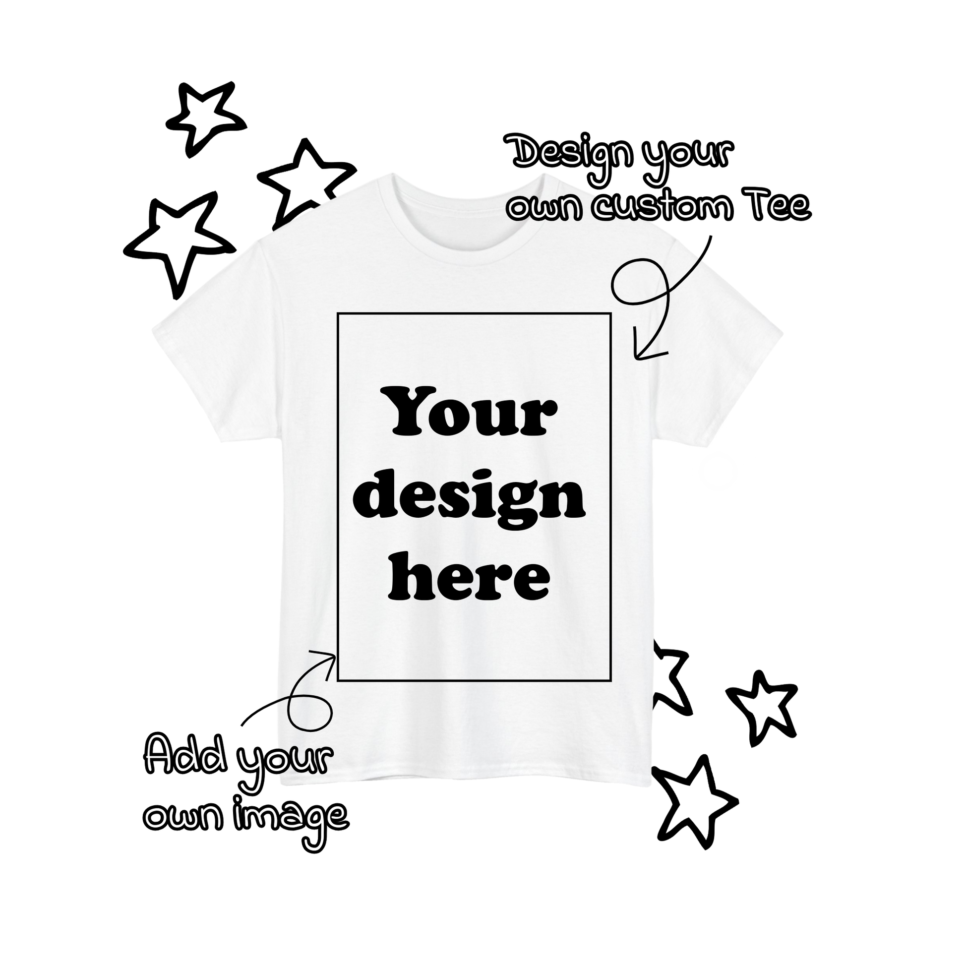 Custom White Tee - Puff Berry